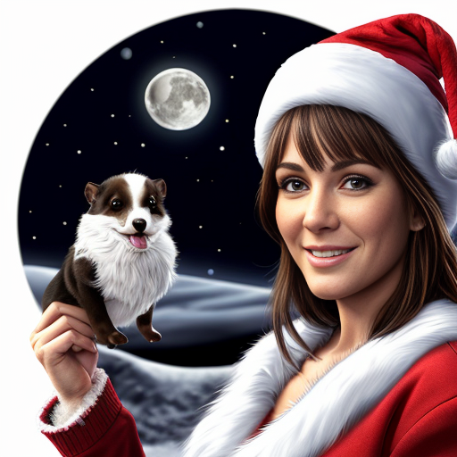 Star and the moon christmas cartoon