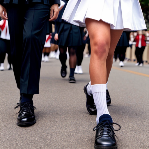 John Goodman y Elizabeth Perkins glasses con sailor uniforme escolar con zapatos negros escolar con calcetines blancos con sombrero sailor con caminar con desfile con ciudad 5