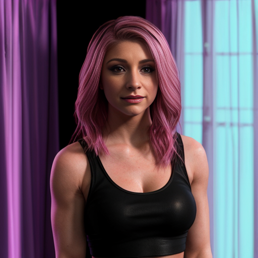 Alexa Bliss in The Black Lodge. photo realism