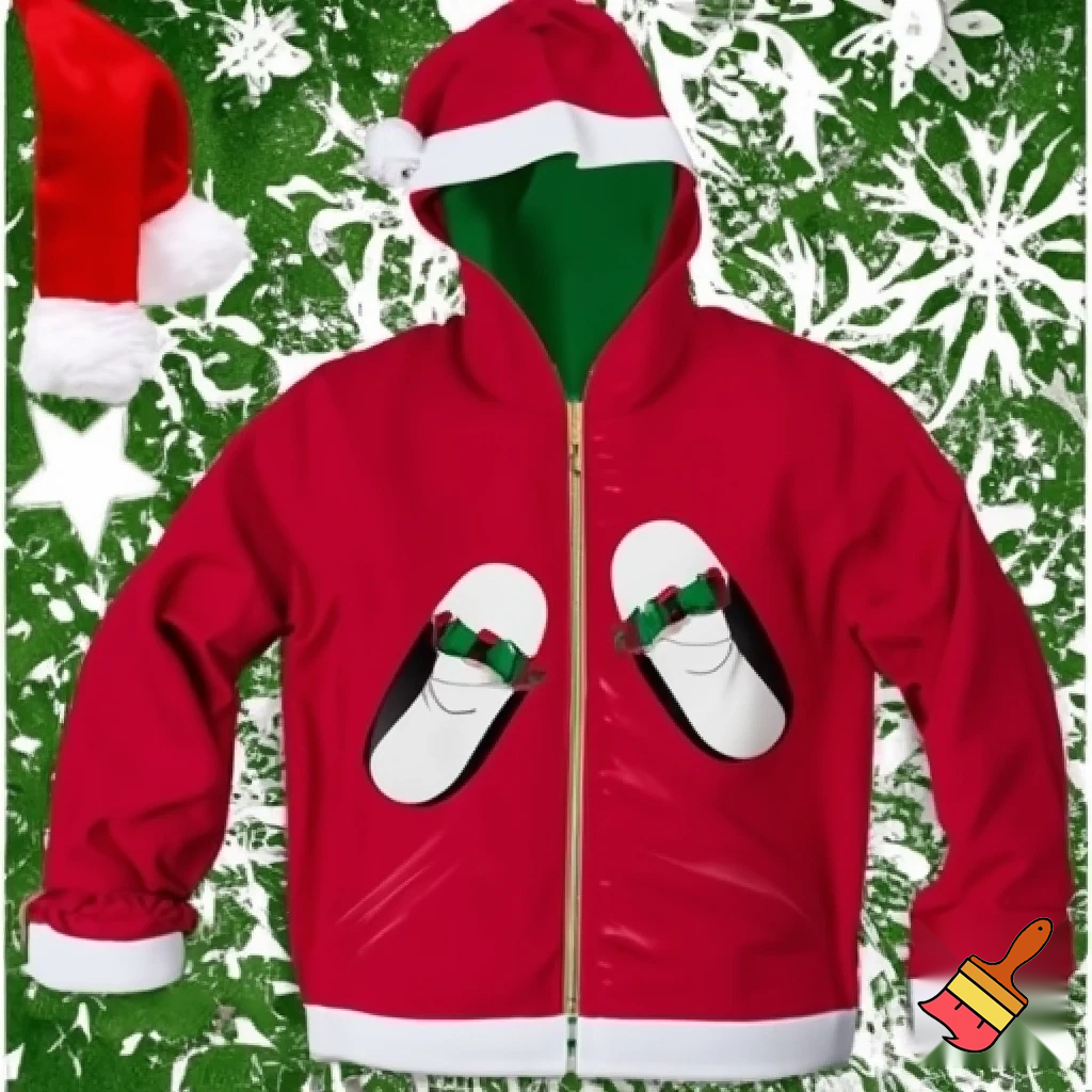 A wizard jacket Christmas jacket Santa Claus wizard Christmas shoes a wizard Santa Claus hat a wizard hat