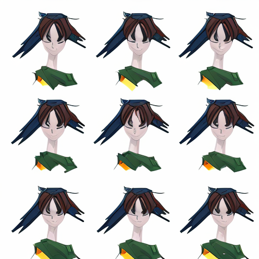Sprite sheet, female, flying, sideway view 