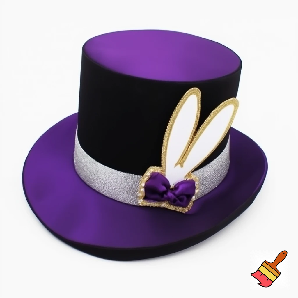 Easter bunny top hat headband, purple and white gold and silver top hat black purple dark purple special hat in delicate purple white, purple and white gold