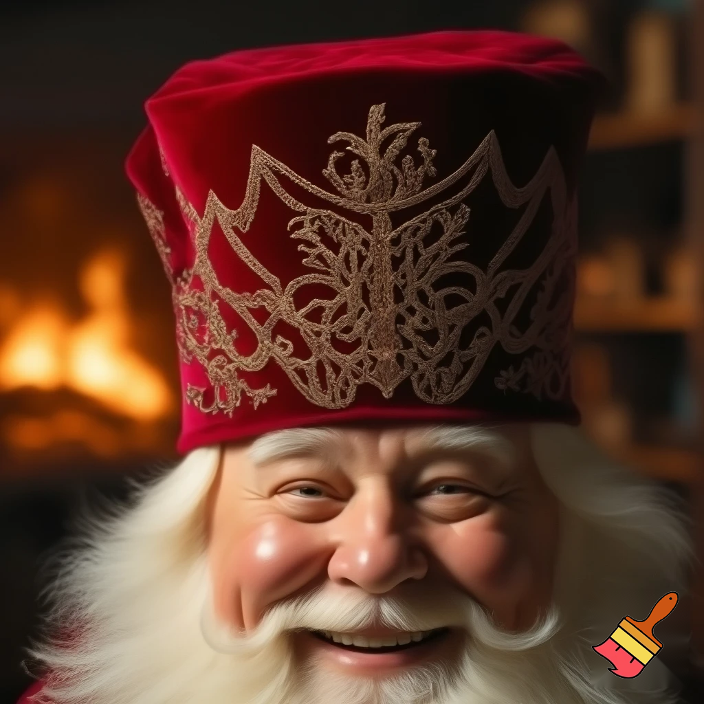 Santa Claus top hat special one special in delicate Santa Claus hat velvet