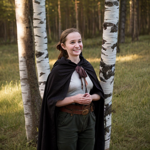 LINDA – THE FOX-EYED

Age: Around 25–26 years

Appearance:

    A face with fine but lively features – always as if about to smile.

    Eyes – bright, golden-amber, slightly elongated, almond-shaped – fox eyes. In the dark, a faint golden glint.

    Hair – chestnut or dark blonde, always tied in a ponytail or braided. A few strands always fall over her face.

    On her cheek – a small dimple that appears when she smiles.

Nose – "fox sense":

    Can smell a person from a hundred paces.

    Detects fear, illness, blood, what someone ate hours ago, whether someone passed through an area.

    Strong, unpleasant smells affect her heavily – headaches, nausea.

Build: Average height, slender, wiry – built for speed and agility.

Clothing and Gear:

    Long black cloak with a hood – reaching just below the knees, light, sturdy fabric, does not rustle.

    Under the cloak – light leather armor, dark brown, almost black, worn from use.

    Trousers of thick wool or soft leather, wide, tucked into boots.

    Boots – low, soft, with thin soles for silent movement.

    On her belt – quiver, a small hunting knife, a leather pouch with flint and other supplies.

Bow:

    Made of yew wood – light, resilient, flexible.

    As tall as she is; she carries it across her back.

    She makes her own arrows – from birch wood, with goose or falcon feathers, iron tips.

Past:

    Born in a small village at the foot of the mountains.

    As a child, she was considered "strange" – her eyes glowed in the dark, she could smell lies, she knew things before they happened.

    When sickness came to the village, she realized it came from the well. The elders did not believe her.

    They accused her of being cursed. A mob gathered at her house.

    Her father protected her, but she was banished forever. He gave her his bow and said: "Go, child. Do not return."

    She lived alone in the forest for years.

How She Joined:

    She tracked Borin out of curiosity. She followed him for three days.

    He noticed her, left her food, and did not chase her away.

    She chose to stay on her own.

Personality:

    The funniest member of the company – always joking, mocking nearly everything.

    Jokes to keep from crying – hides her pain behind laughter.

    Beneath the humor hides a deep wound from her banishment.

    Fiercely loyal – once she loves someone, she will defend them with everything she has.

    A child in a woman's body – playful, curious, sometimes misunderstood.

Skills:

    The finest hunter and tracker.

    Can move unseen anywhere.

    Shoots fast and true – can hit a coin from fifty paces.

    Knows herbs, mushrooms, animals – what is edible, what heals, what kills.

Relations with Others:

    Borin: Sees him as a father, even though she teases him.

    Garret: Teases him the most, but deeply respects him.

    Kieran: The first to make him laugh after heavy memories.

    Hedin: Finds him strange, but tolerates him.

    Finn: Treats him like a younger brother – protects him, teases him, teaches him.

