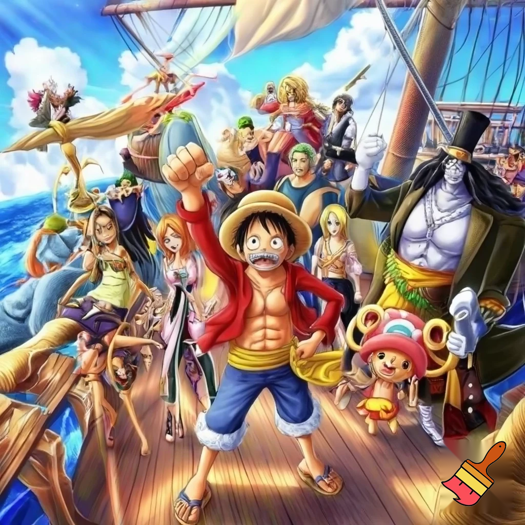 The straw hat pirate crew (from one piece)