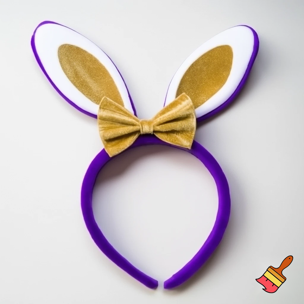 Easter top hat headband Easter bunny headband, purple and white with gold Easter top hat headband and fabric velvet and fabric velvet top head headband top hat headband