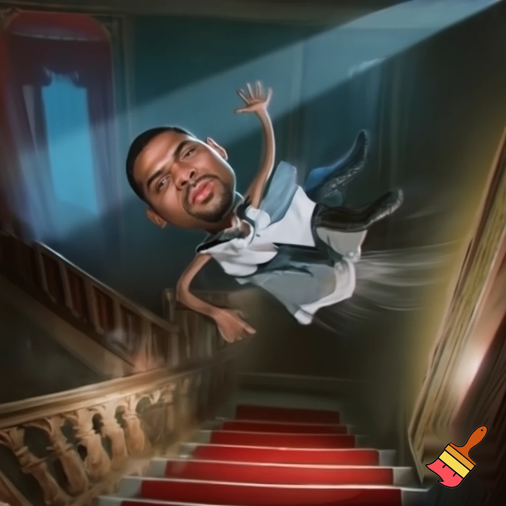 p didy falling down stairs
