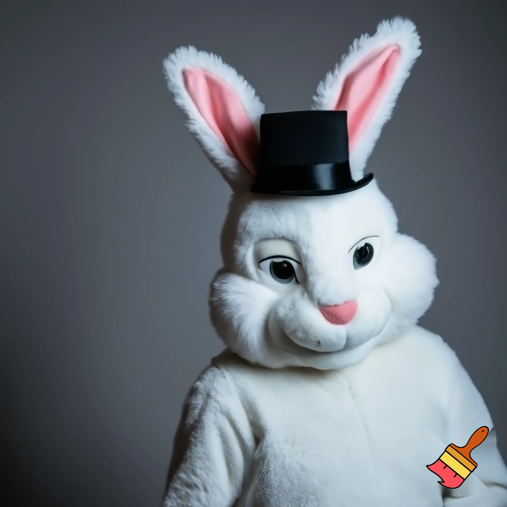 Easter bunny mascot costume top hat magic toy special top hat