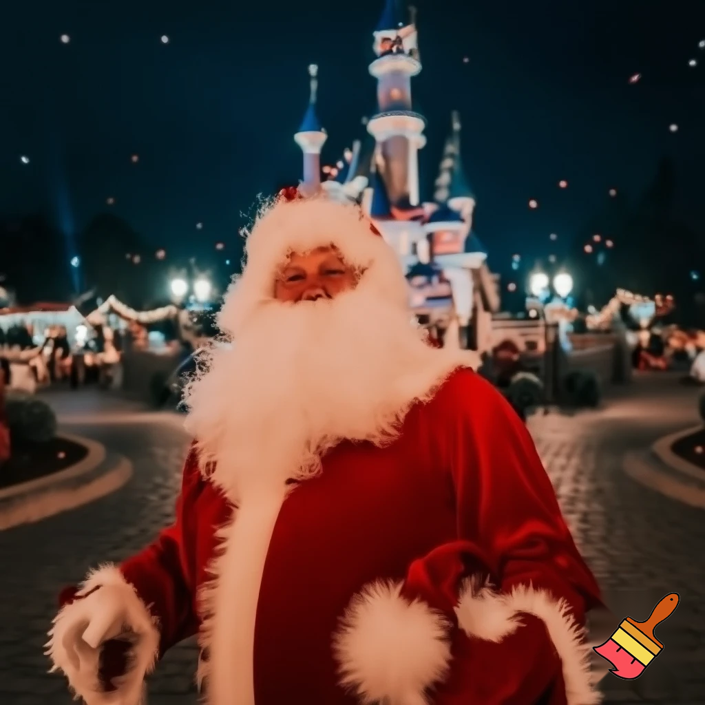 Paris Disneyland Santa Claus, Paris Disney Pee-wee Santa Claus Pennwell