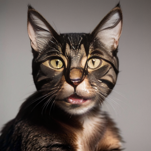 Put a cat head on a monkey body