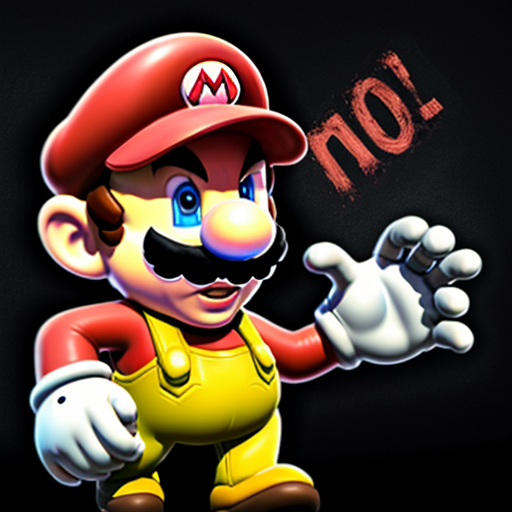 mario vs evil horror mario that has 10000000000000000000 guns and hands