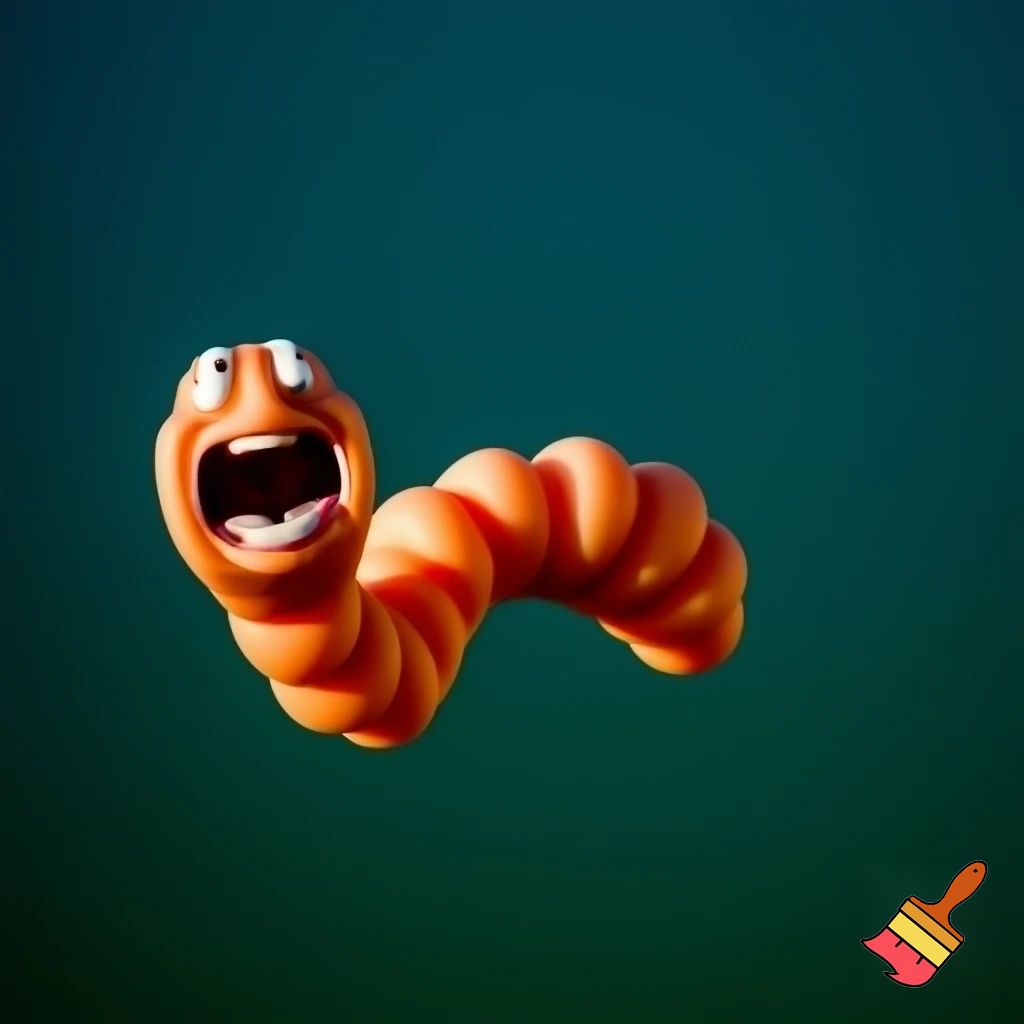 Funny worm jumpscare

