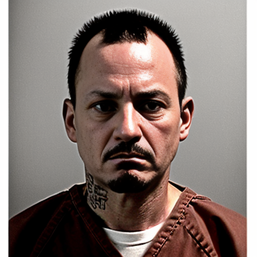  rat, evil, sinister, wearing prison outfit, mugshot style, no human