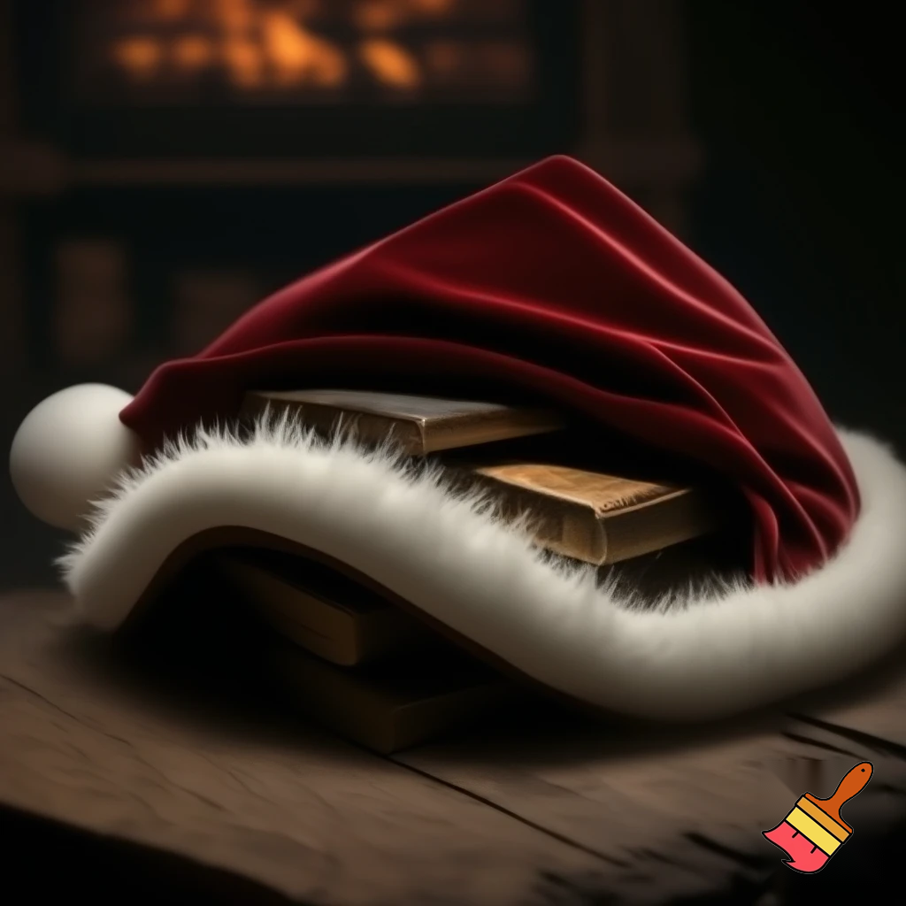 A wizard Santa Claus hat read