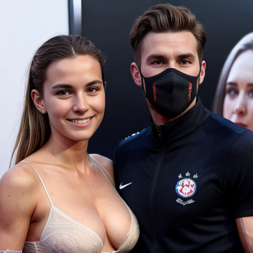 Goretzka showing body and Vanessa showing body at the movie 
