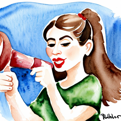 Caricatura de mujer luchadora por los derechos de los niños con un megafono