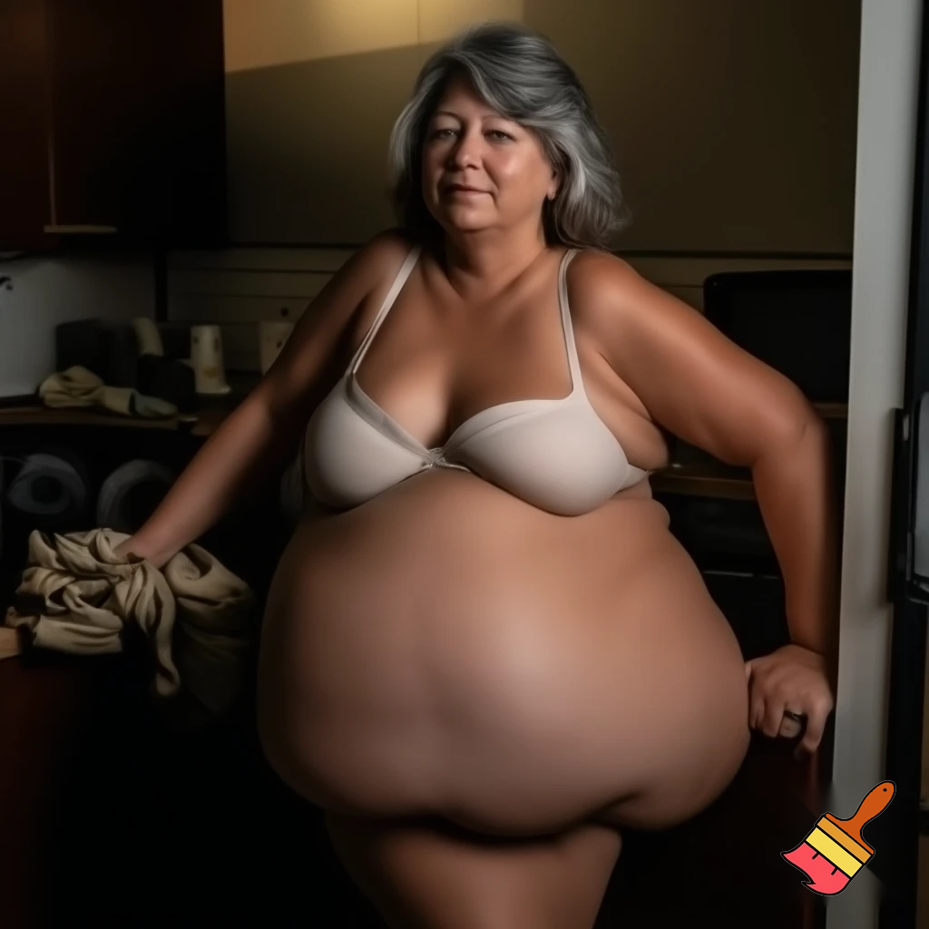 Donna di 40 anni seno grosso nuda in cucina