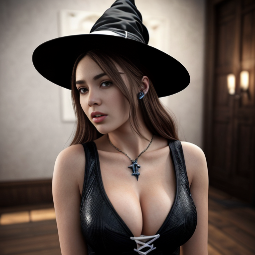  Sexy witch costume, a girl