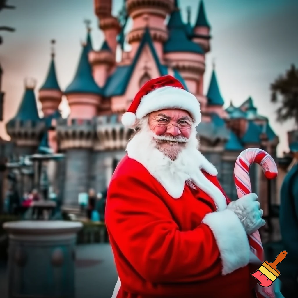 Paris Disneyland Santa Claus, Paris Disney Pee-wee Santa Claus Pennwell sleeping beauty