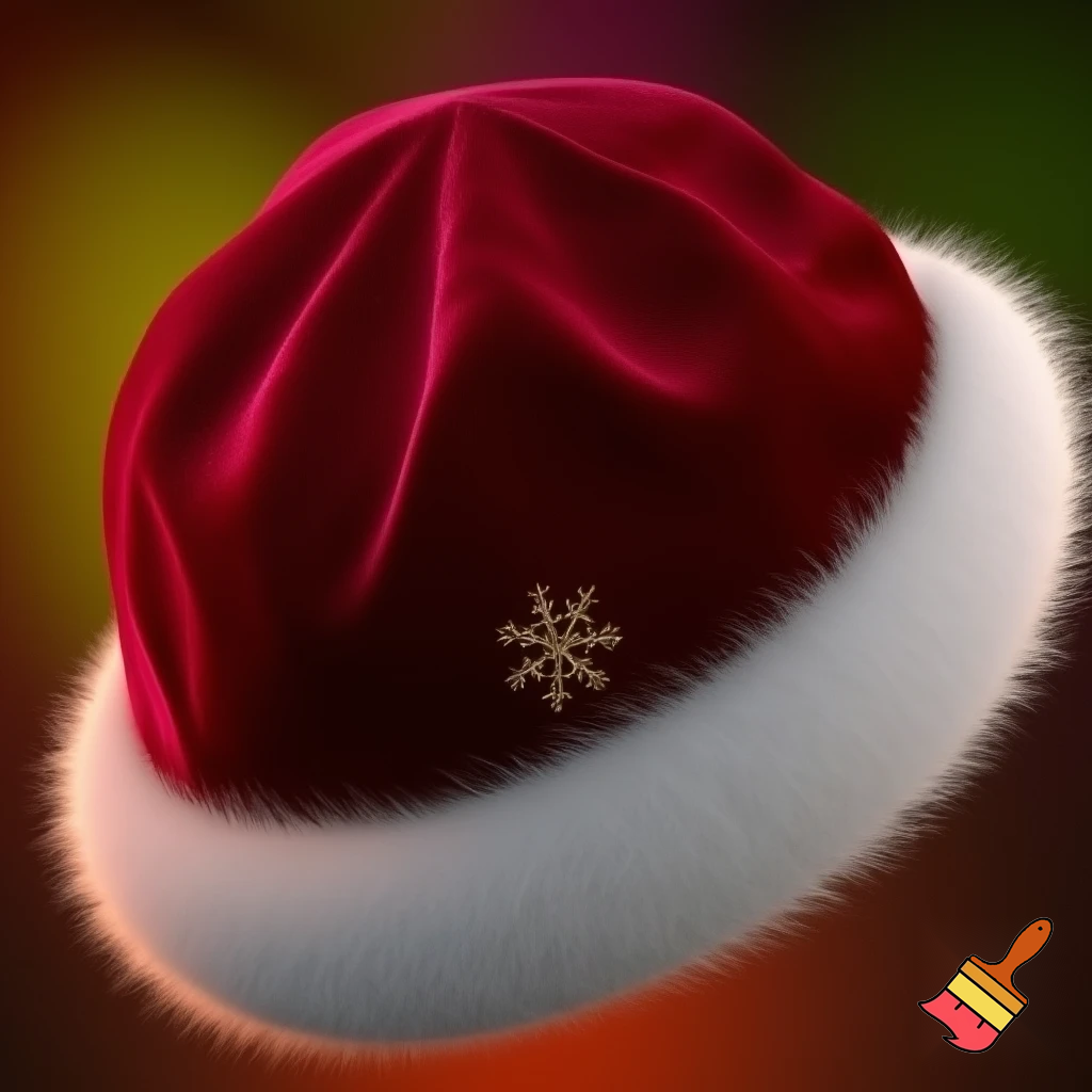 Christmas Santa Claus velvet hat delicate special delicate hat