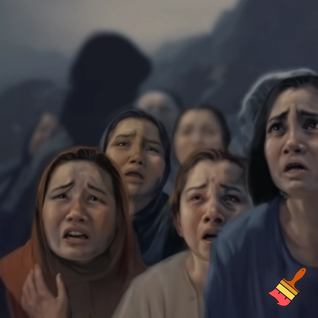 Women watching crucifixion 