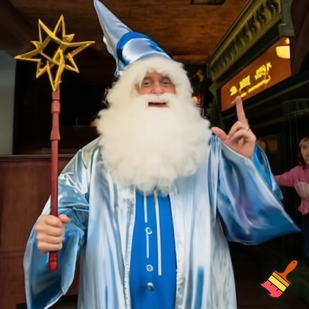Santa Claus Pennwell Disney🇫🇷 wizard Santa Claus Santa Claus real person Disneyland Paris Santa Claus in Paris the wizard💫🏰 a wizard hat Magic Star wand
