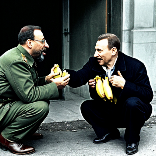 monkey stealing banana from putin and stalin and eppstein