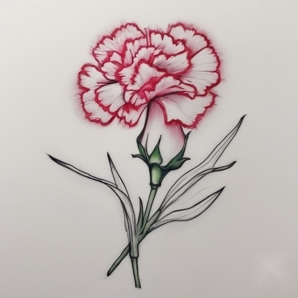 january birth flower tattoo