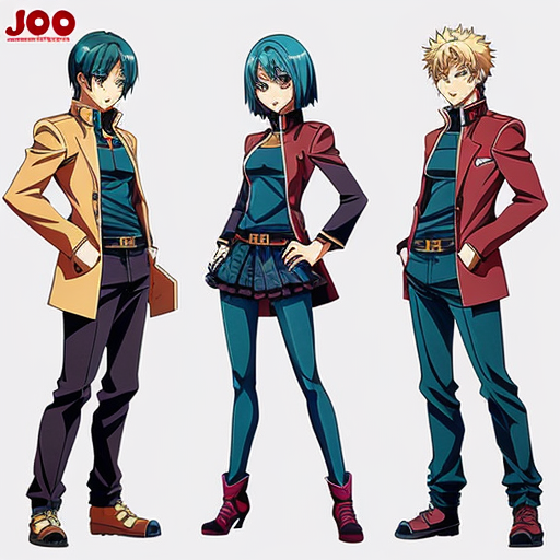 JoJo stand, bad quality, humanoid, there may be different colors, single-color background, manga style, there may be different processes