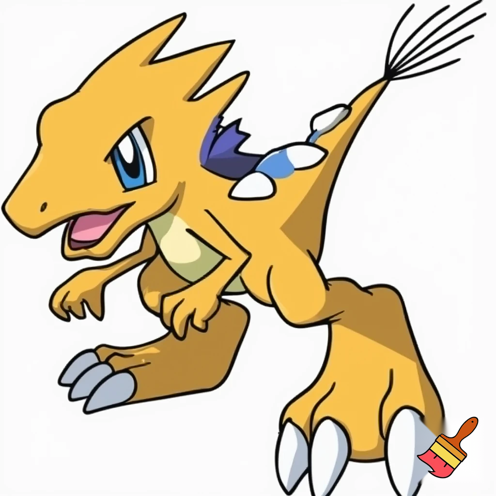 agumon slender digimon cubby pokemon limbs squritle fusion fusion