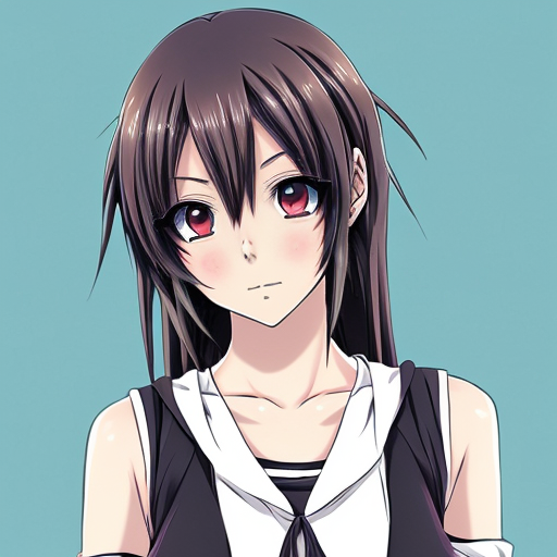 A girl by anime style
