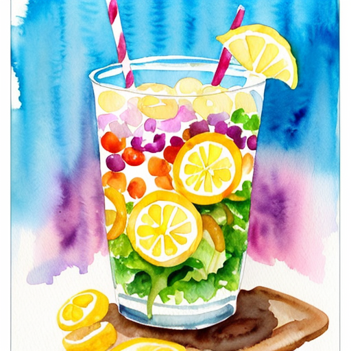 create a poster for food stall "chips-salad , lemonade" both are different food items 