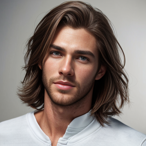 A man with brown hair and green eyes White skinned tall and handsome 
