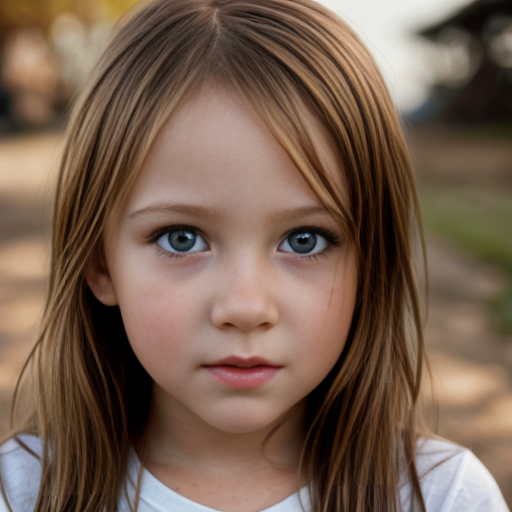 Auburn haired girl tween with big brown eyes