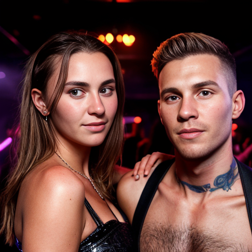 Goretzka and Vanessa at the nightclub 
