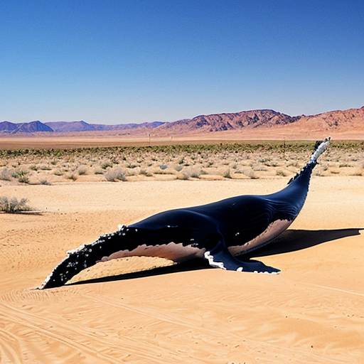 draw a picture of a whale in the desert