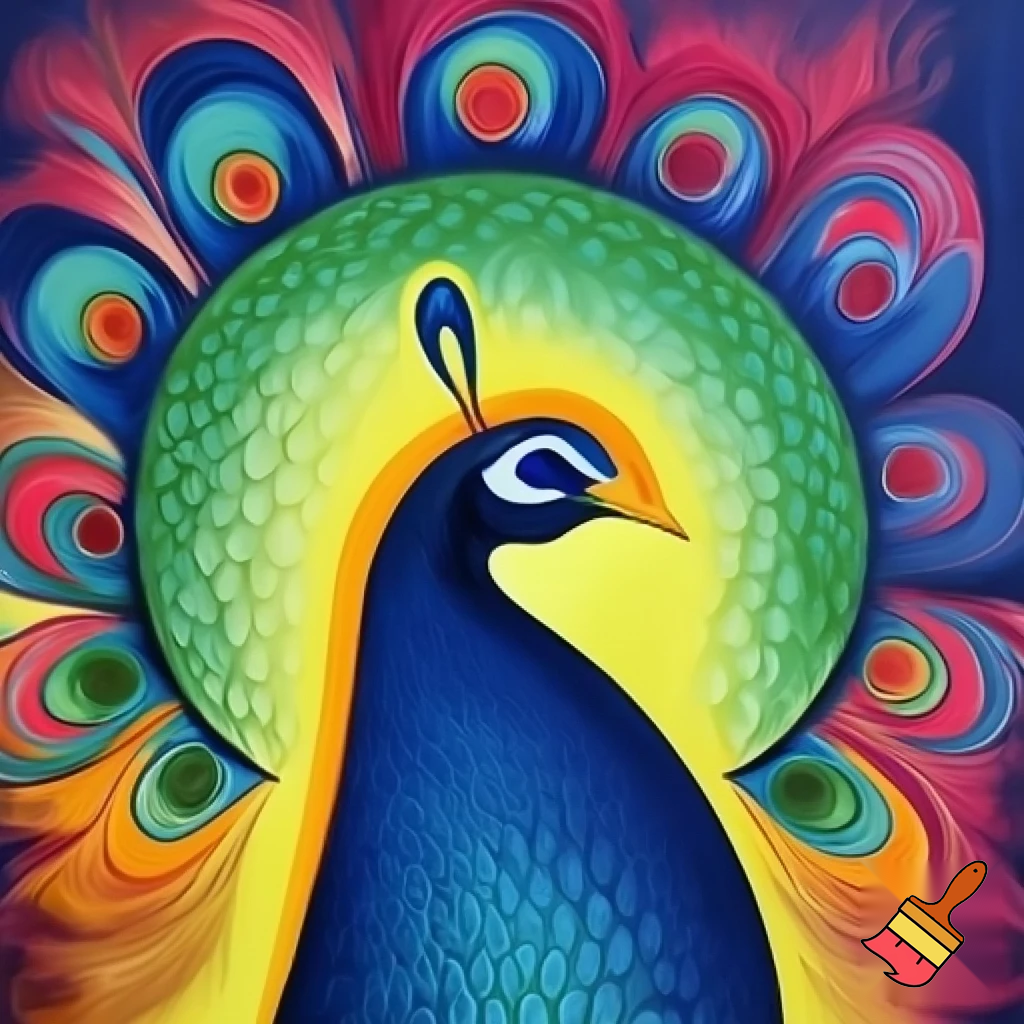 abstract peacock