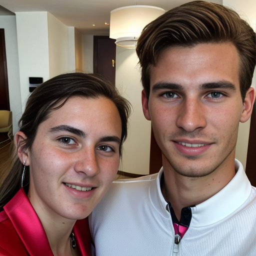 Goretzka and Vanessa at the hotel 