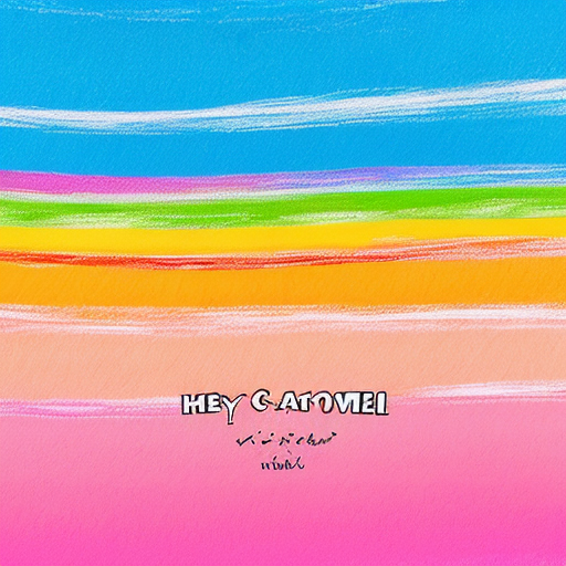 Make a simple abstract crayon style drawing with the words The End layered in front