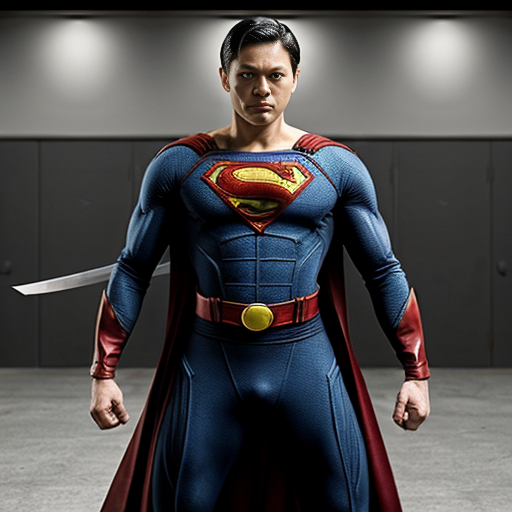 Superhero Timebreaker - bold, with silver eyes, wearing grey makintosh, have a katana