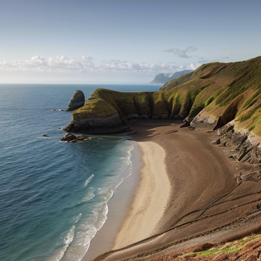 paysage de bordure de mer, il y a 250 millions d’années, sans éléments
modernes ni humains. 