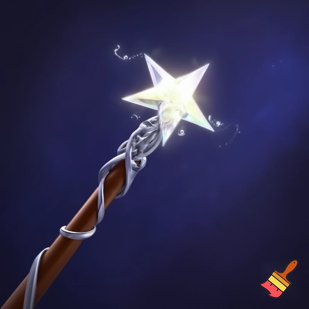 Magic ones magic wand with a star