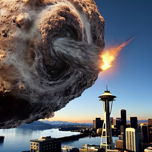 A meteor smashing into seattle