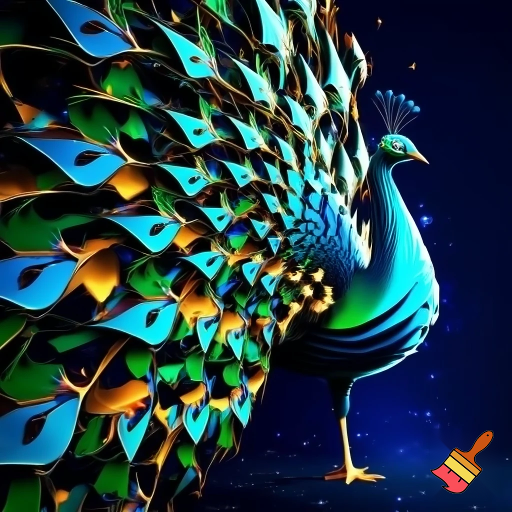 abstract peacock