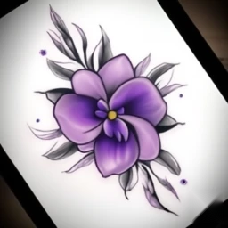 february birth flower tattoo