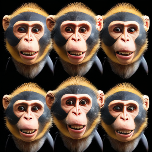 A bunch of funny monkeys that look funny 