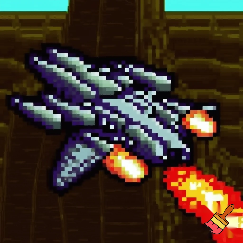pixel art metal slug style jet