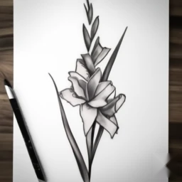 august birth flower tattoo
