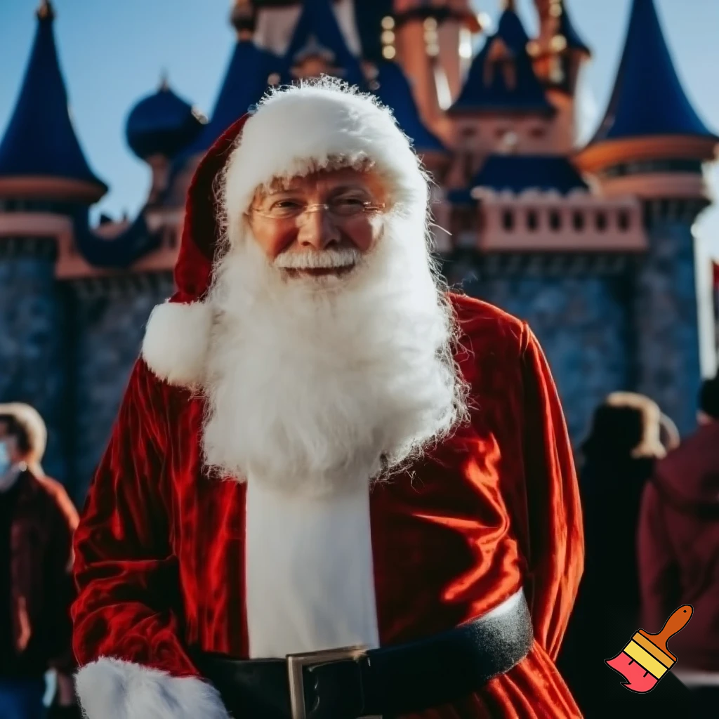 Paris Disneyland star Santa Claus