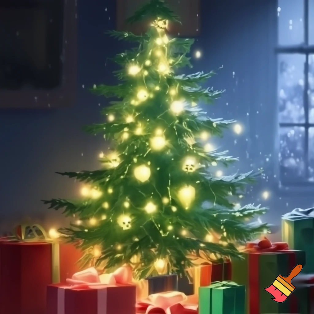 A picture of celebrating christmas
